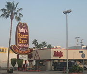 Arby's franchise on Sunset Boulevard in Los Angeles, California